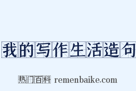 我的写作生活造句是什么意思的图片